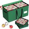 Christmas Ornament Storage Box with 8 Trays,Christmas Storage Container with Dividers Fits 128 Holiday Ornaments Decorations,Double Zipper,Large Xmas Organizer with Pockets